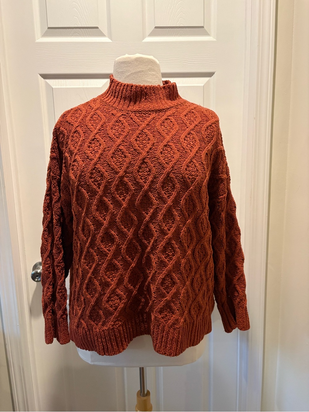 Maurices Rust Cable Knit Turtleneck Sweater XL